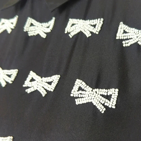 Draper James Silk Bow Beaded Top - Picture 3 of 5
